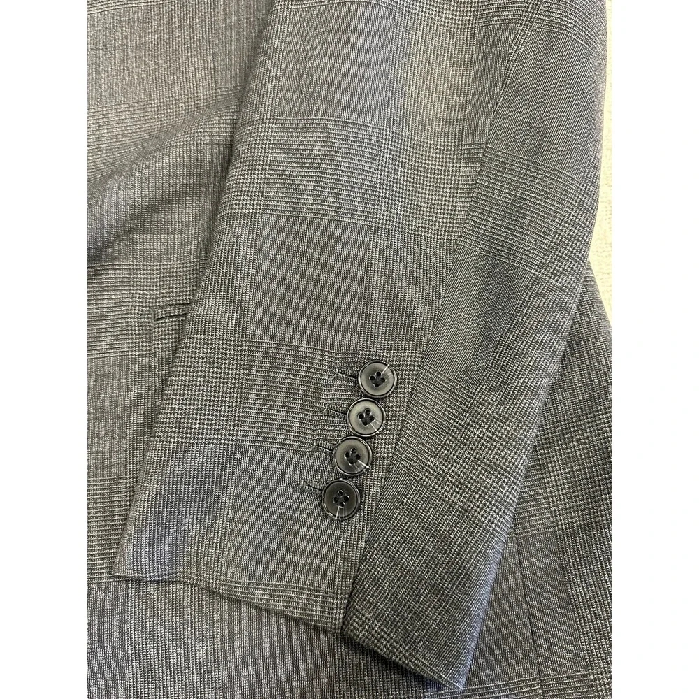 Ermenegildo Zegna StileLibero Sport Coat 42R Gray Glen‎ Plaid Wool Blazer